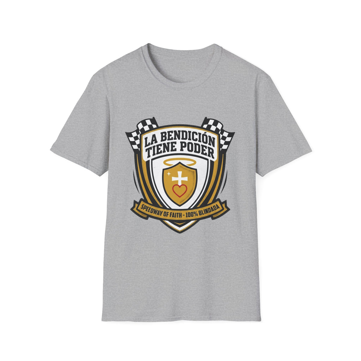 La bendicion tiene poder Escudo de Carrera T-Shirt