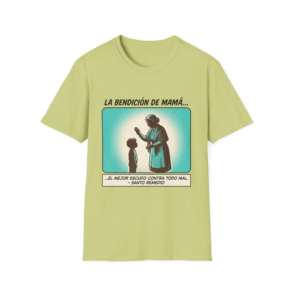 La Bendicion de Mama fondo azul T-Shirt
