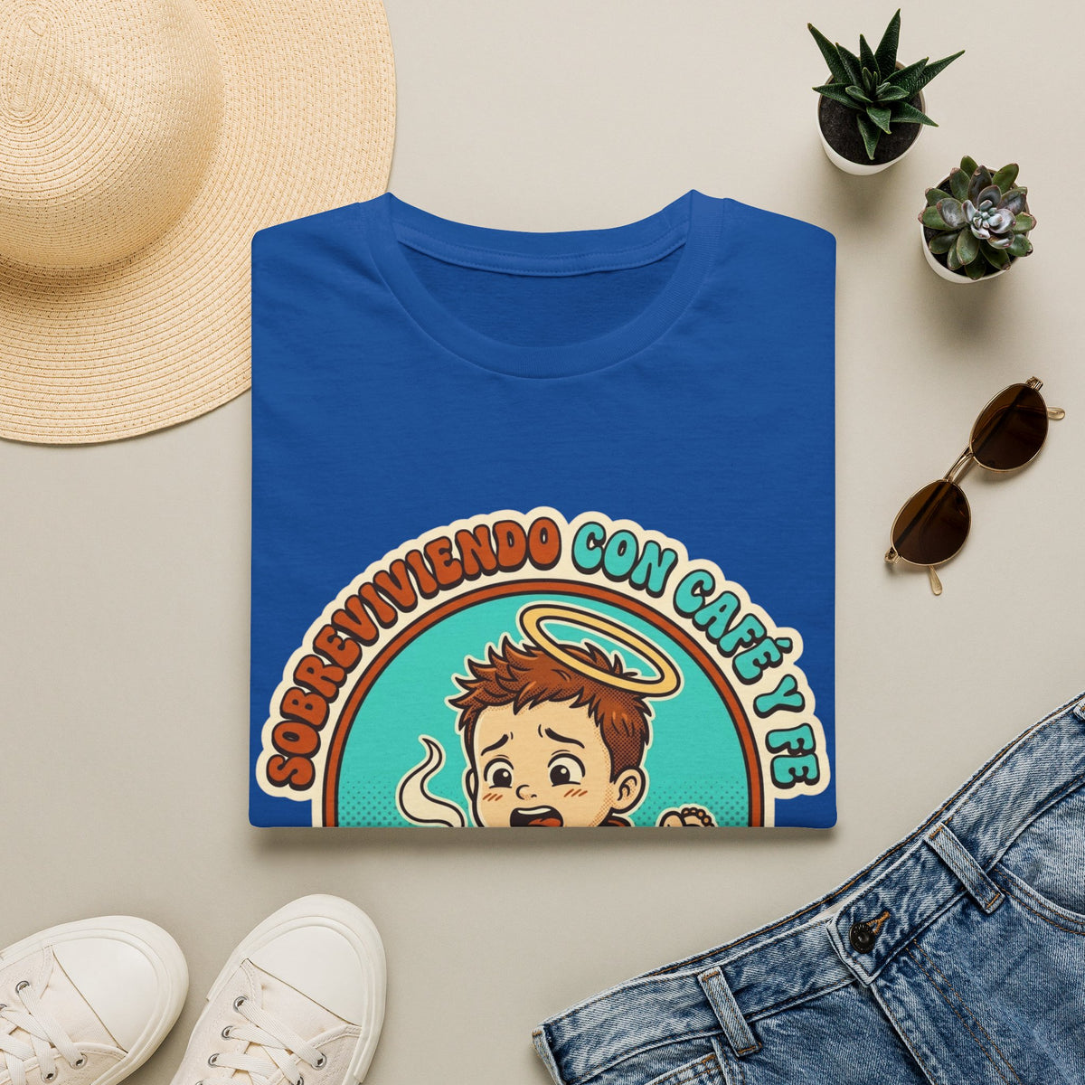 sobreviviendo con Cafe y Fe T-Shirt