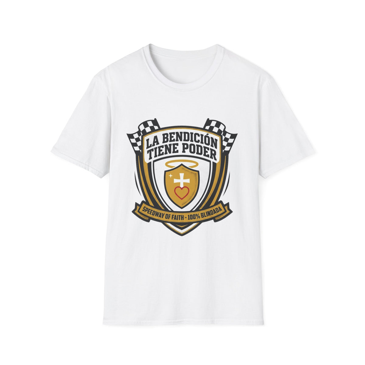 La bendicion tiene poder Escudo de Carrera T-Shirt