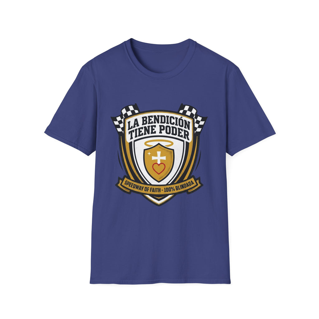 La bendicion tiene poder Escudo de Carrera T-Shirt