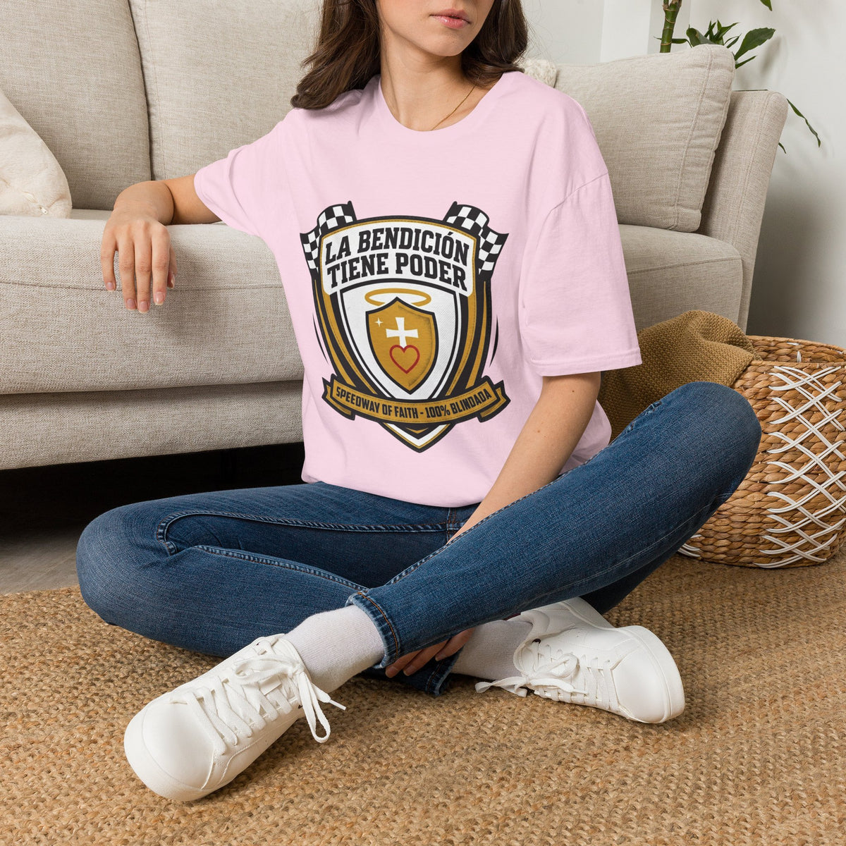 La bendicion tiene poder Escudo de Carrera T-Shirt
