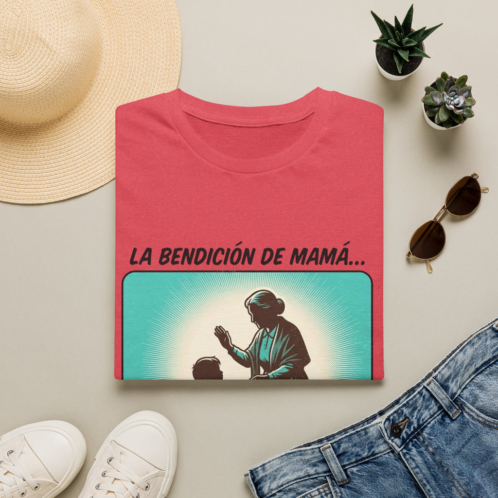 La Bendicion de Mama fondo azul T-Shirt