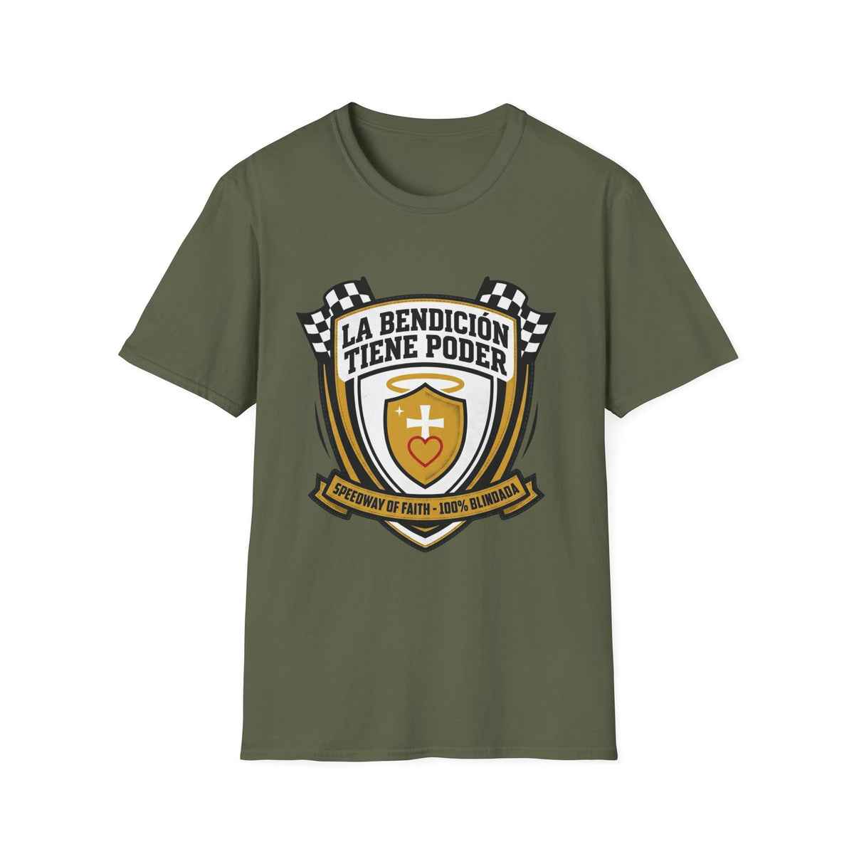 La bendicion tiene poder Escudo de Carrera T-Shirt