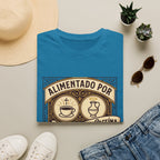 Alimentado por Agua Bendita y Cafeina T-Shirt