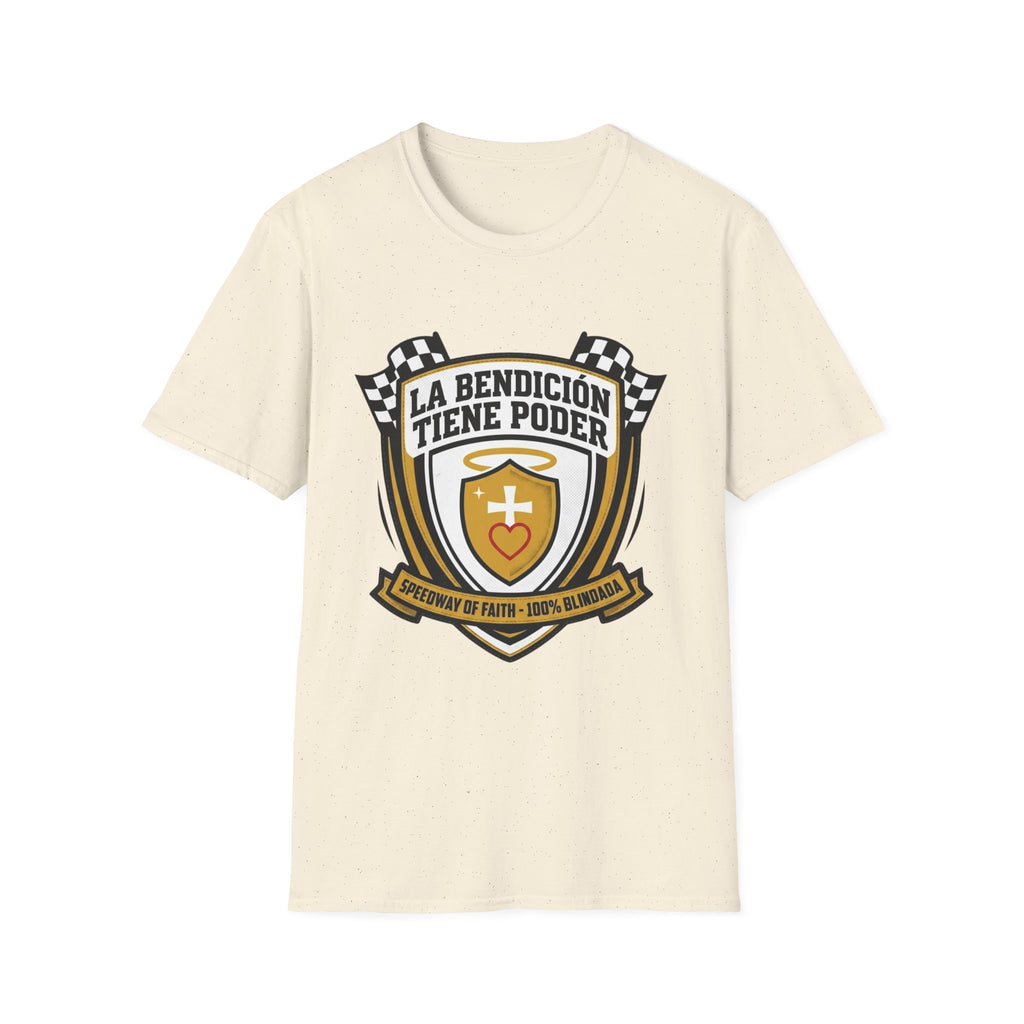La bendicion tiene poder Escudo de Carrera T-Shirt
