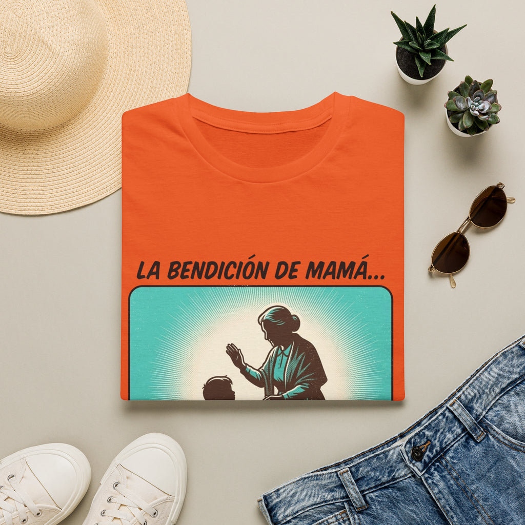 La Bendicion de Mama fondo azul T-Shirt