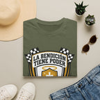 La bendicion tiene poder Escudo de Carrera T-Shirt