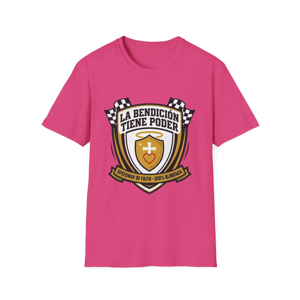 La bendicion tiene poder Escudo de Carrera T-Shirt