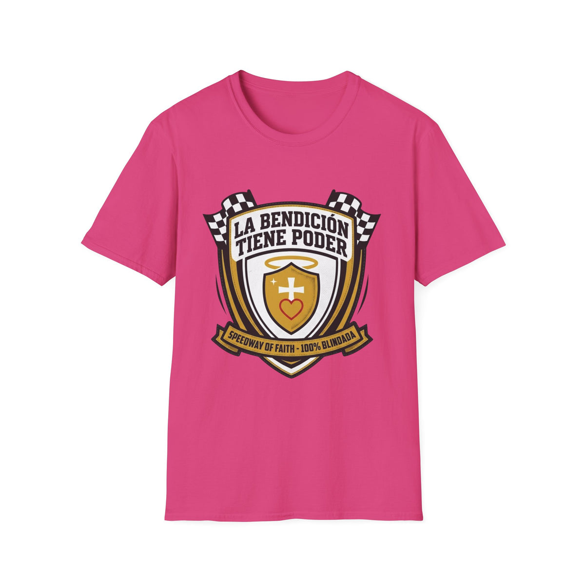 La bendicion tiene poder Escudo de Carrera T-Shirt