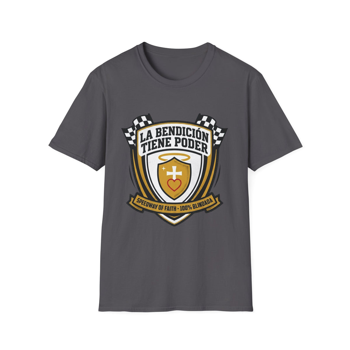 La bendicion tiene poder Escudo de Carrera T-Shirt