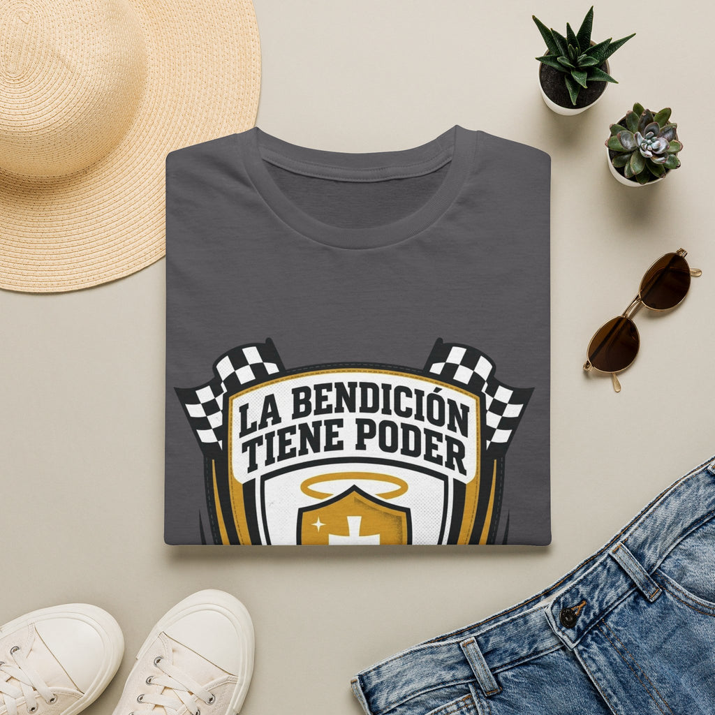 La bendicion tiene poder Escudo de Carrera T-Shirt