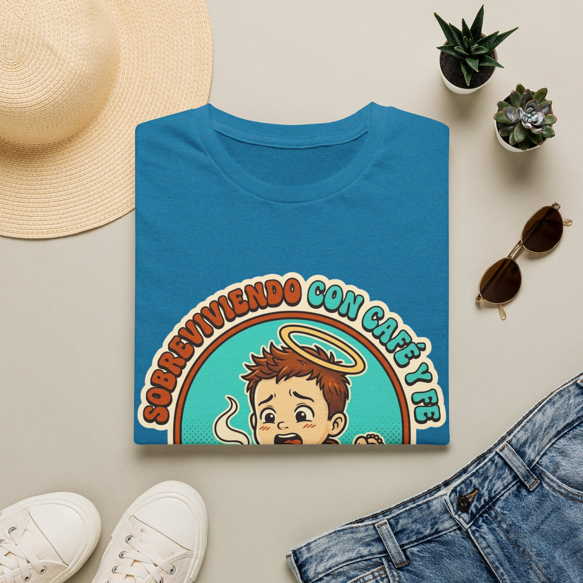 sobreviviendo con Cafe y Fe T-Shirt