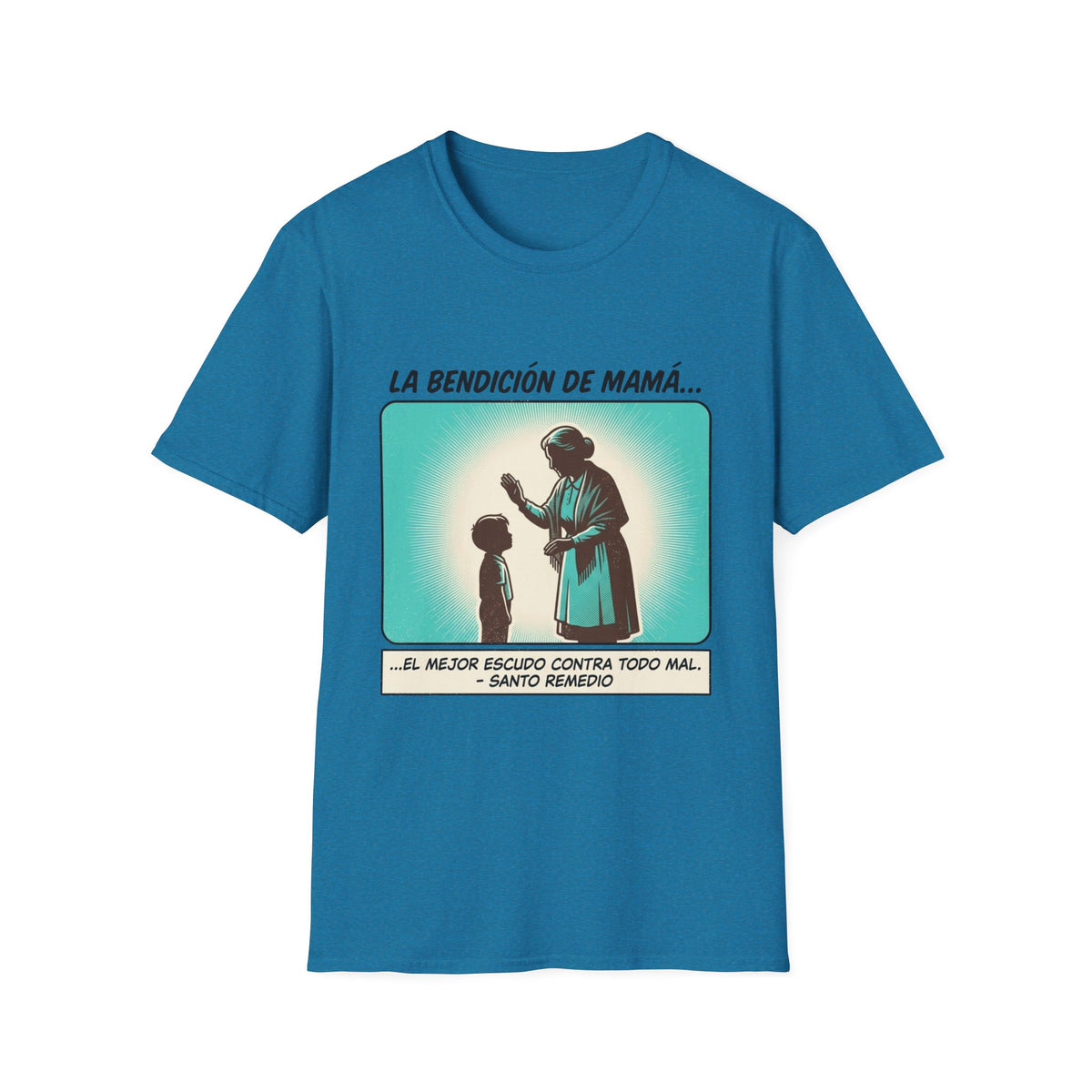 La Bendicion de Mama fondo azul T-Shirt