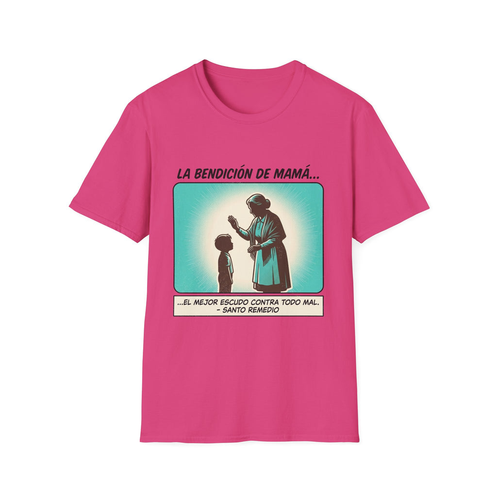 La Bendicion de Mama fondo azul T-Shirt