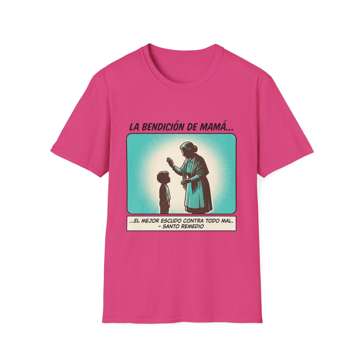 La Bendicion de Mama fondo azul T-Shirt