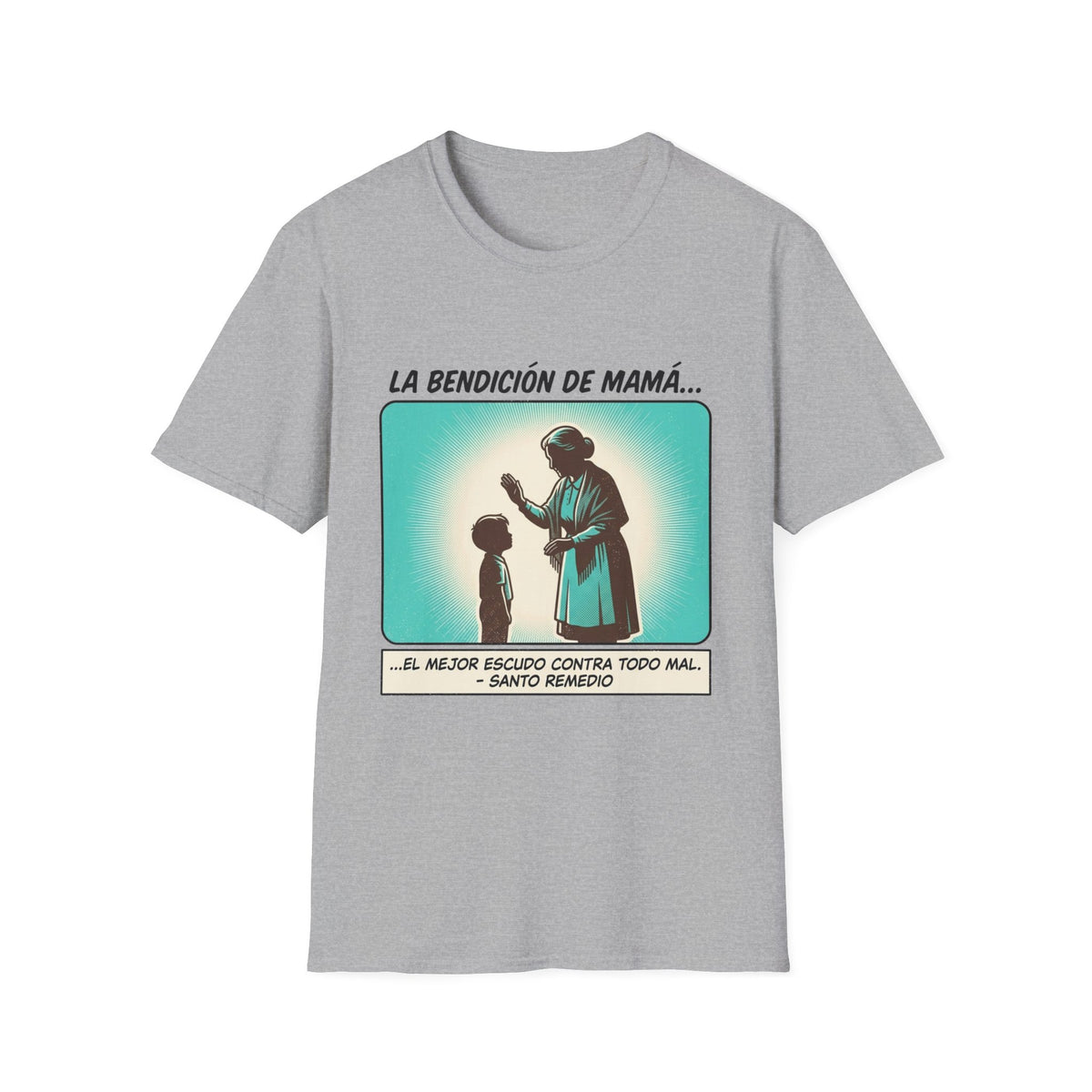 La Bendicion de Mama fondo azul T-Shirt