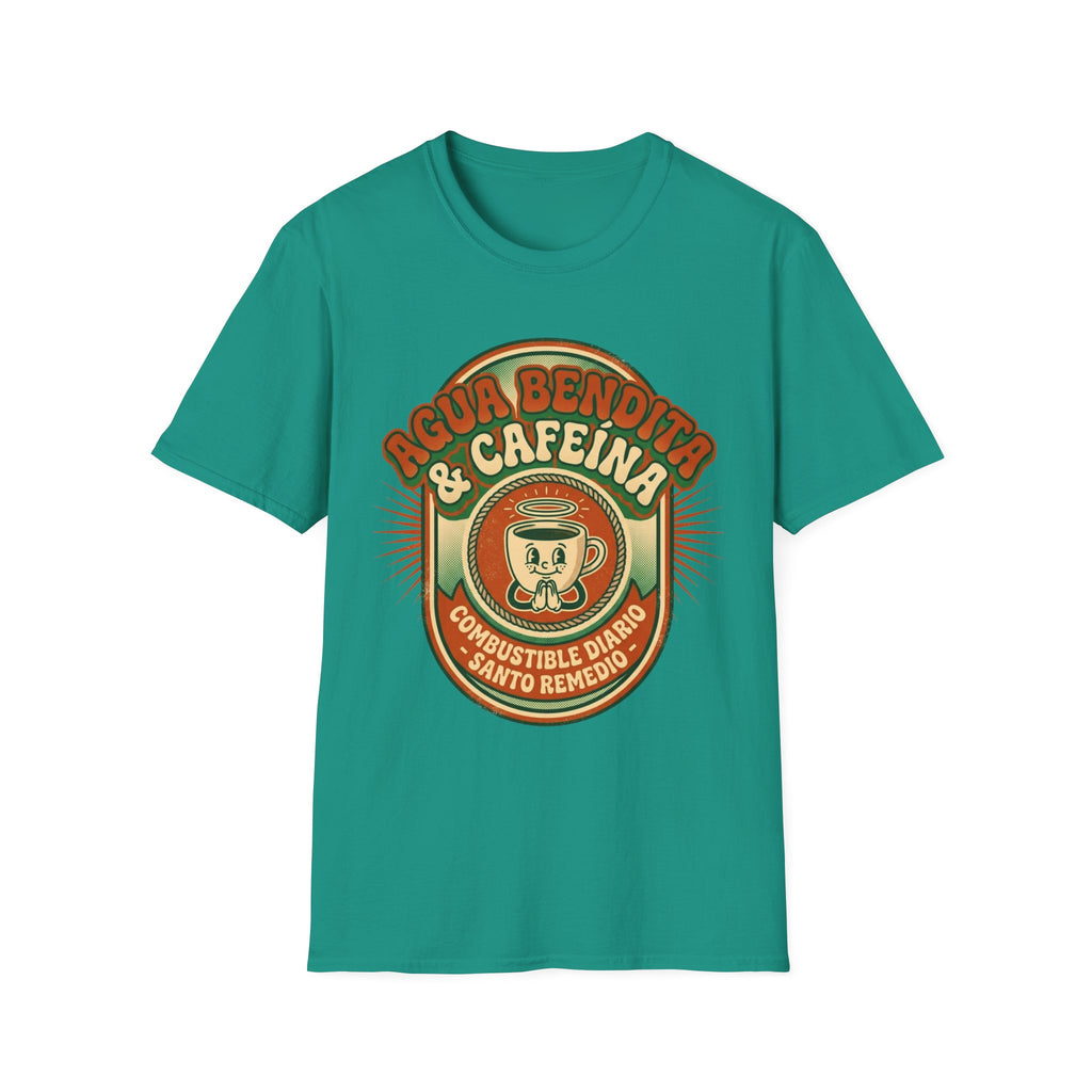 Agua Bendita y Cafeina Combustible T-Shirt