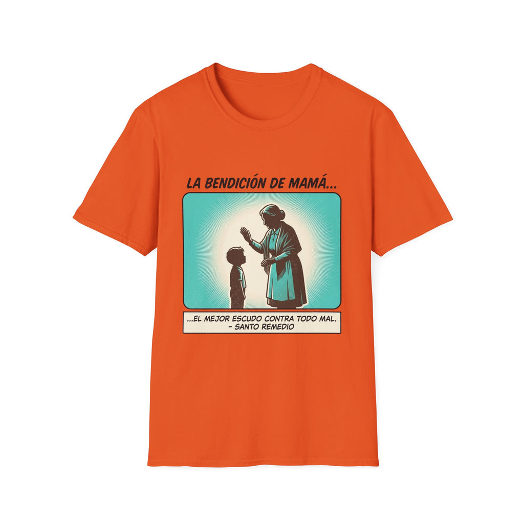 La Bendicion de Mama fondo azul T-Shirt